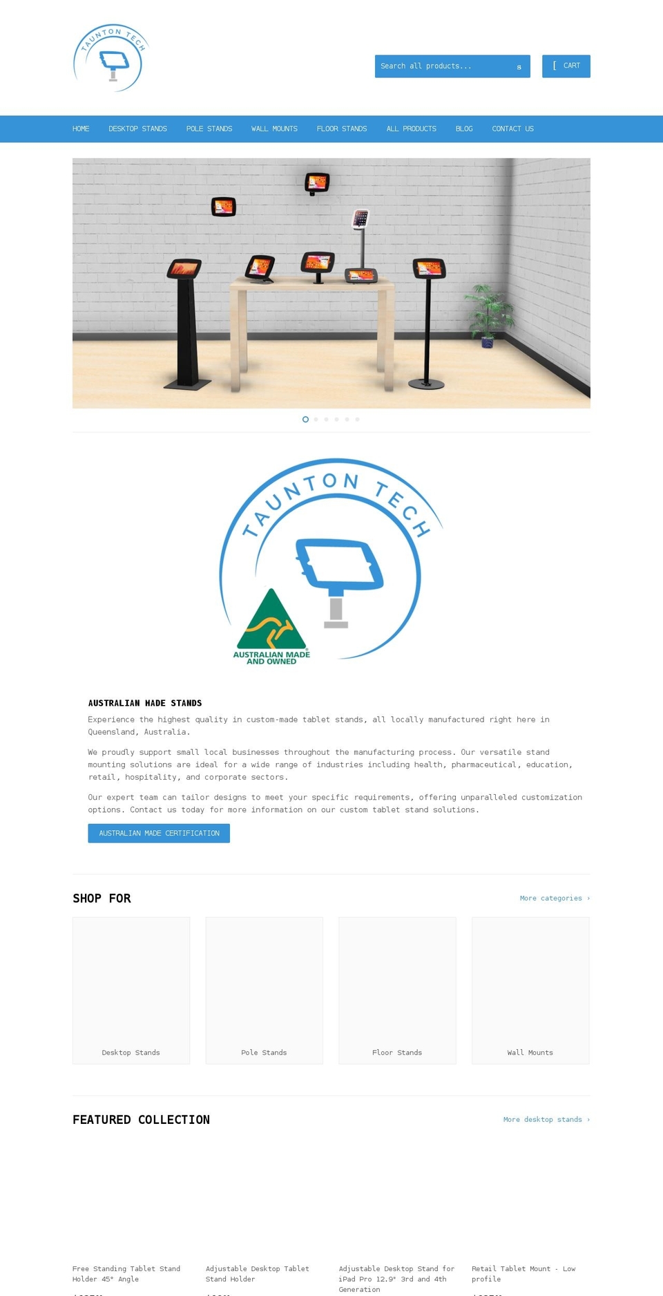 tauntontech.com.au shopify website screenshot