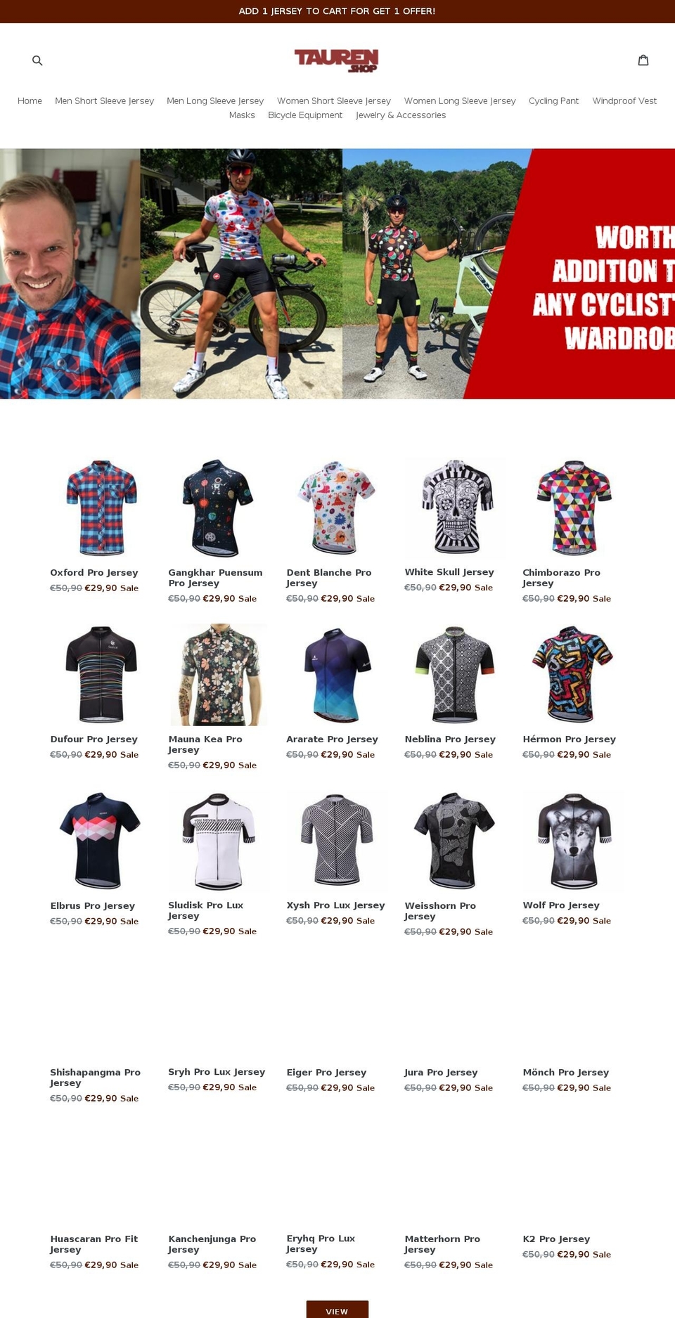 taurenshop.com shopify website screenshot