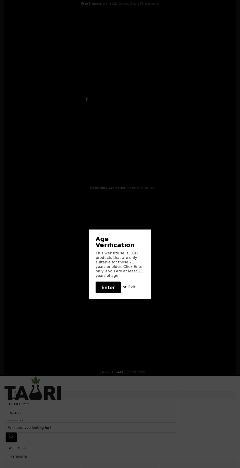 taurigum.com shopify website screenshot