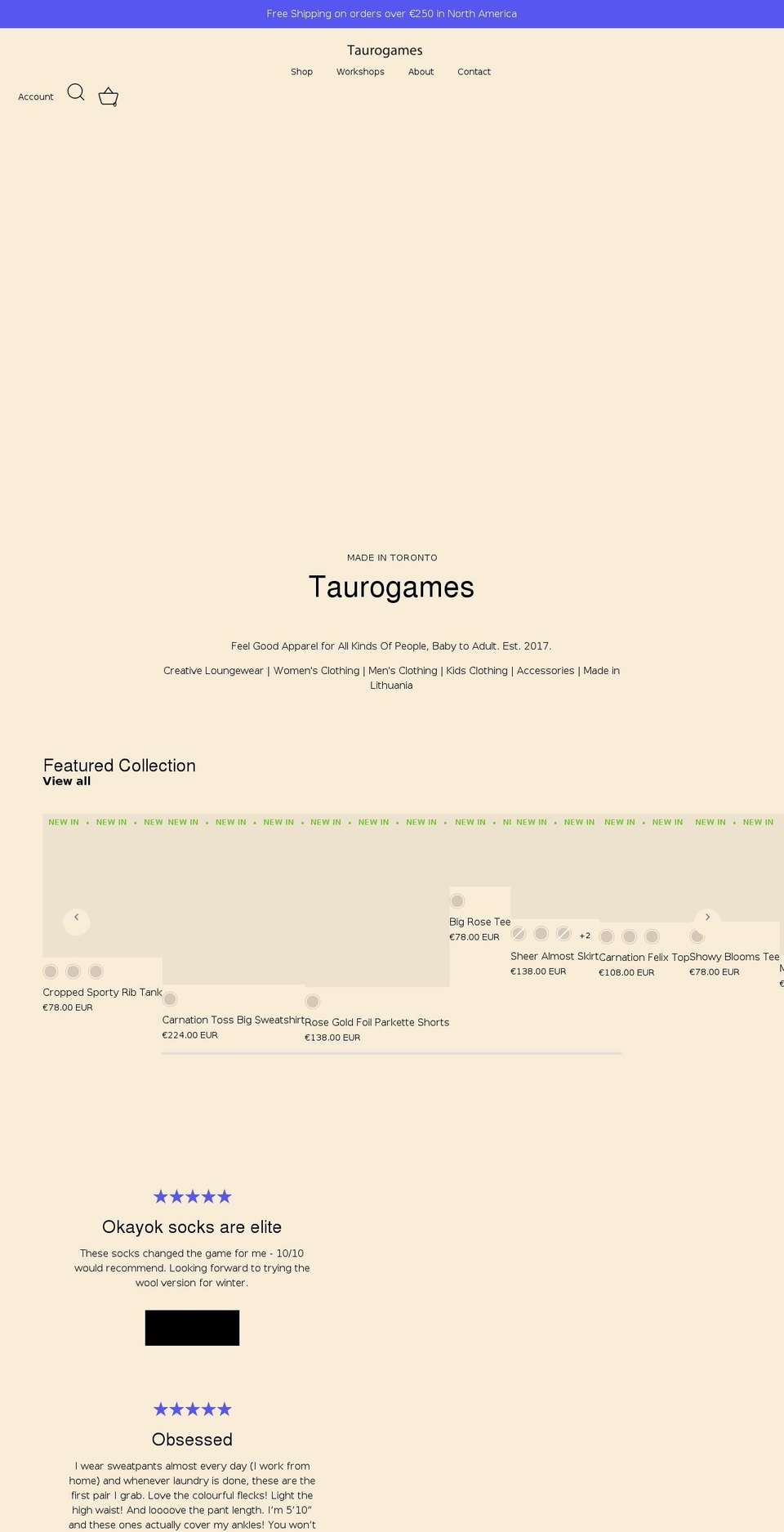 taurogames.com shopify website screenshot