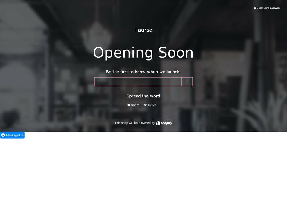 taursa.com — Shopify storefront screenshot