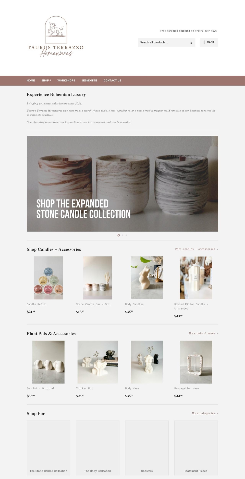 taurusterrazzo.com shopify website screenshot