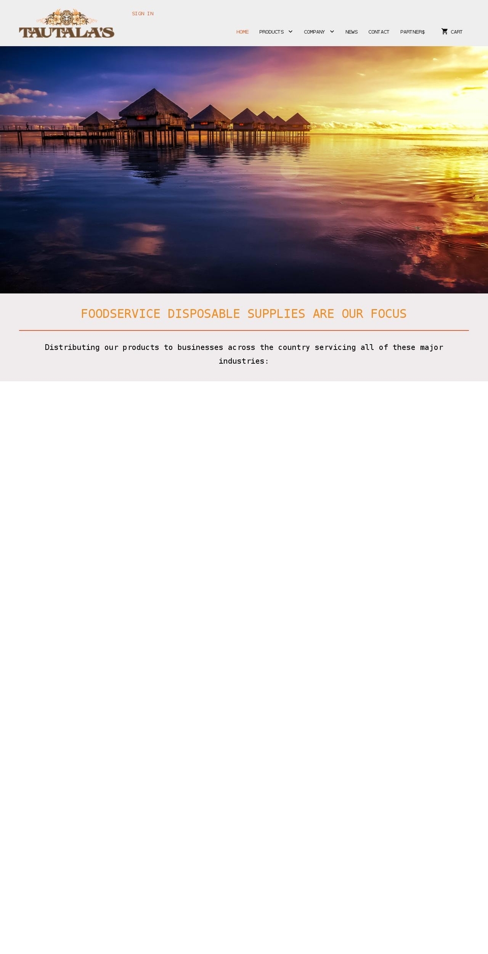 tautalas.com shopify website screenshot