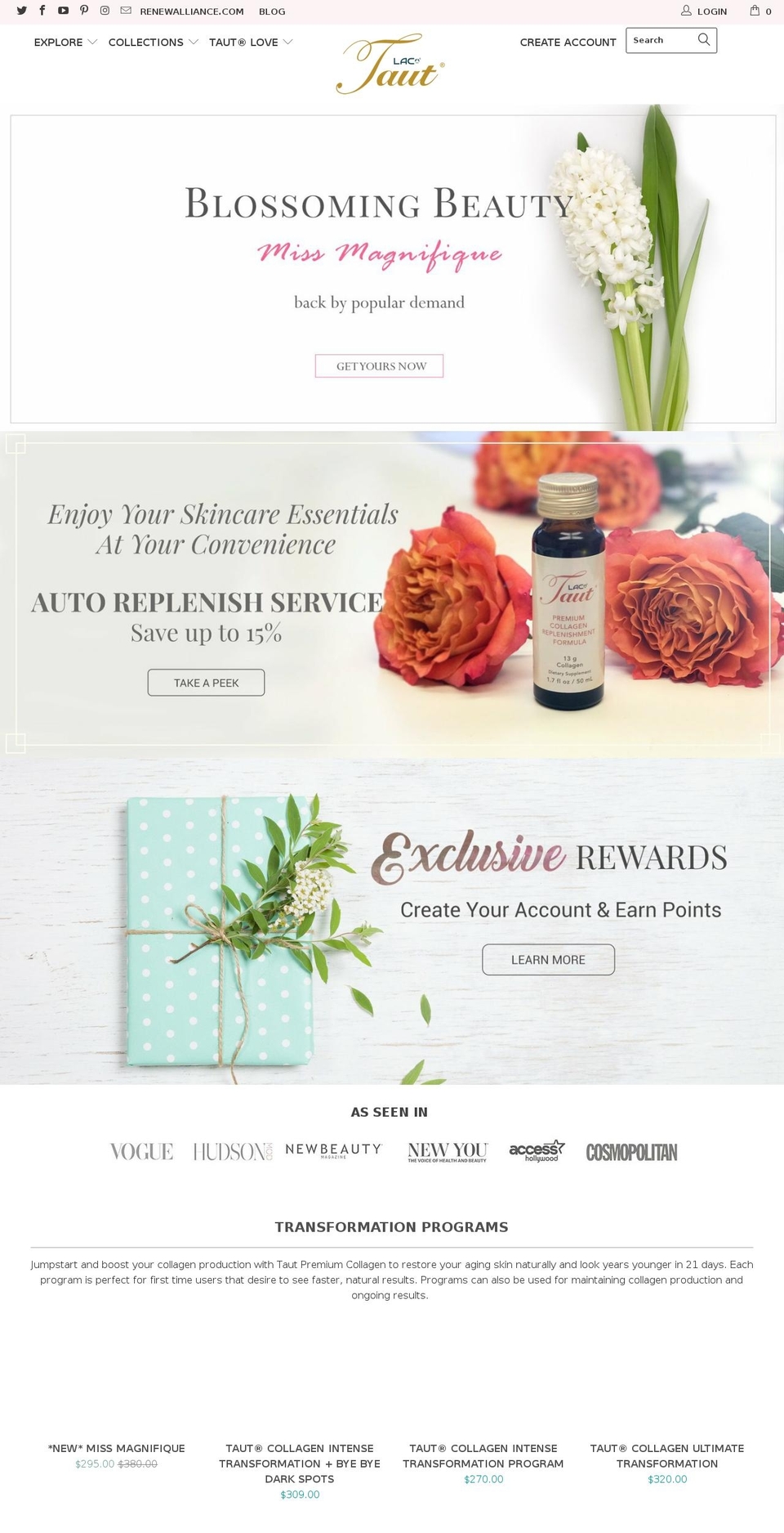 tautusa.com shopify website screenshot