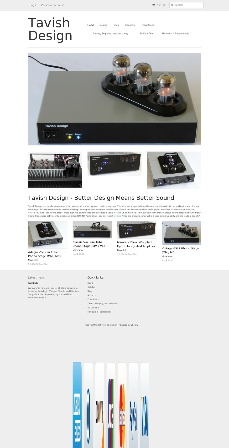 tavishdesign.com shopify website screenshot