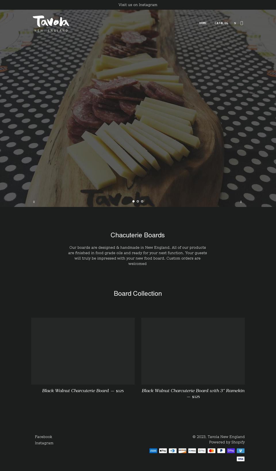 tavolanewengland.com shopify website screenshot