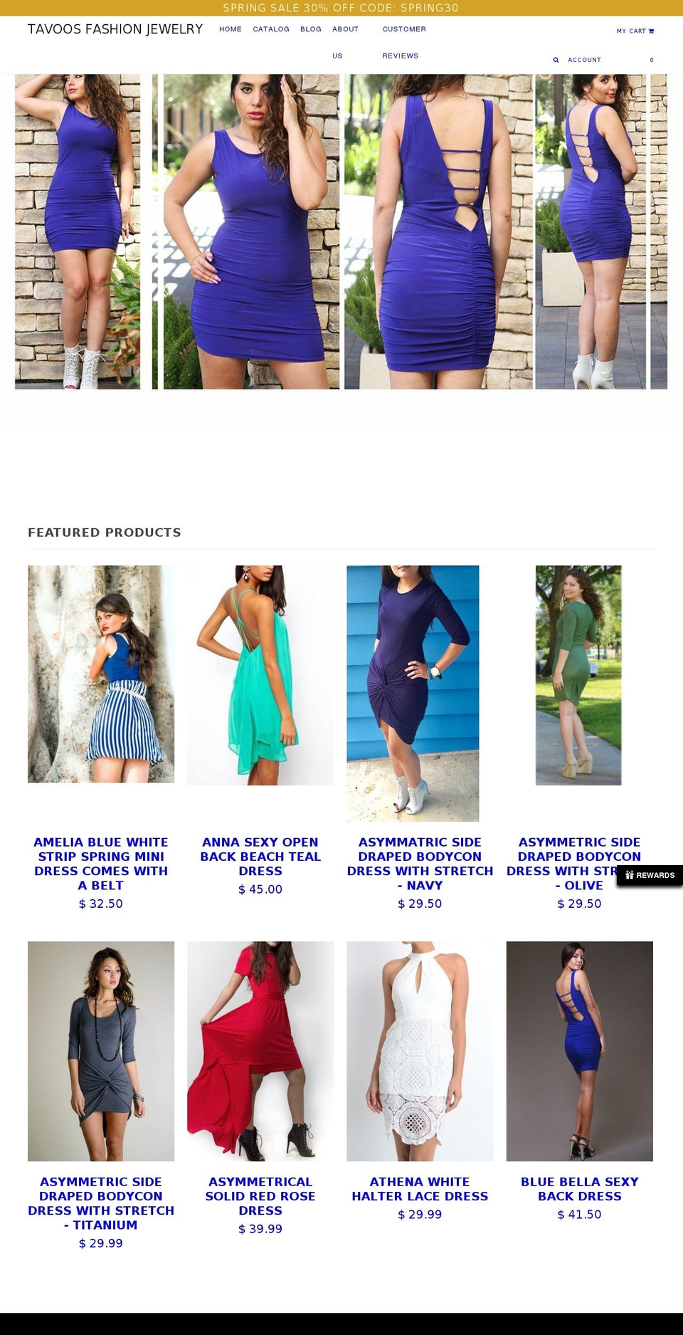 tavoosfashion.com shopify website screenshot