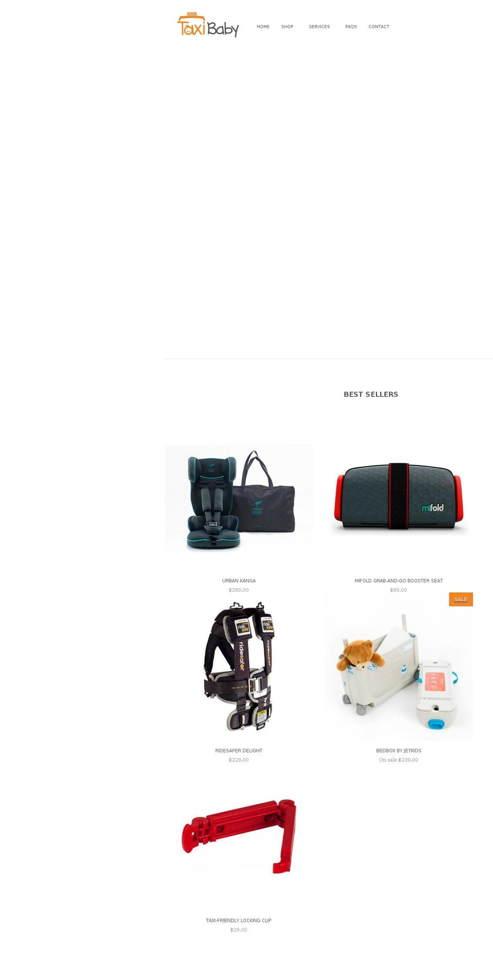 taxibaby.sg shopify website screenshot