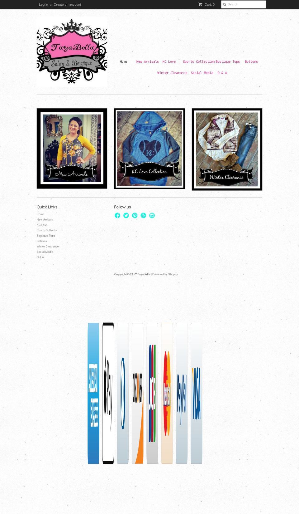 tayabellaboutique.com shopify website screenshot