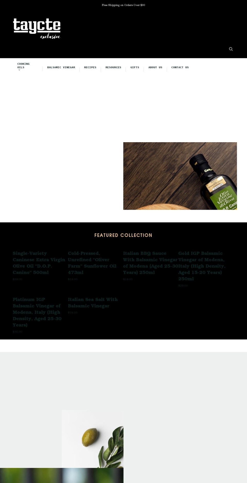 taycte.com shopify website screenshot