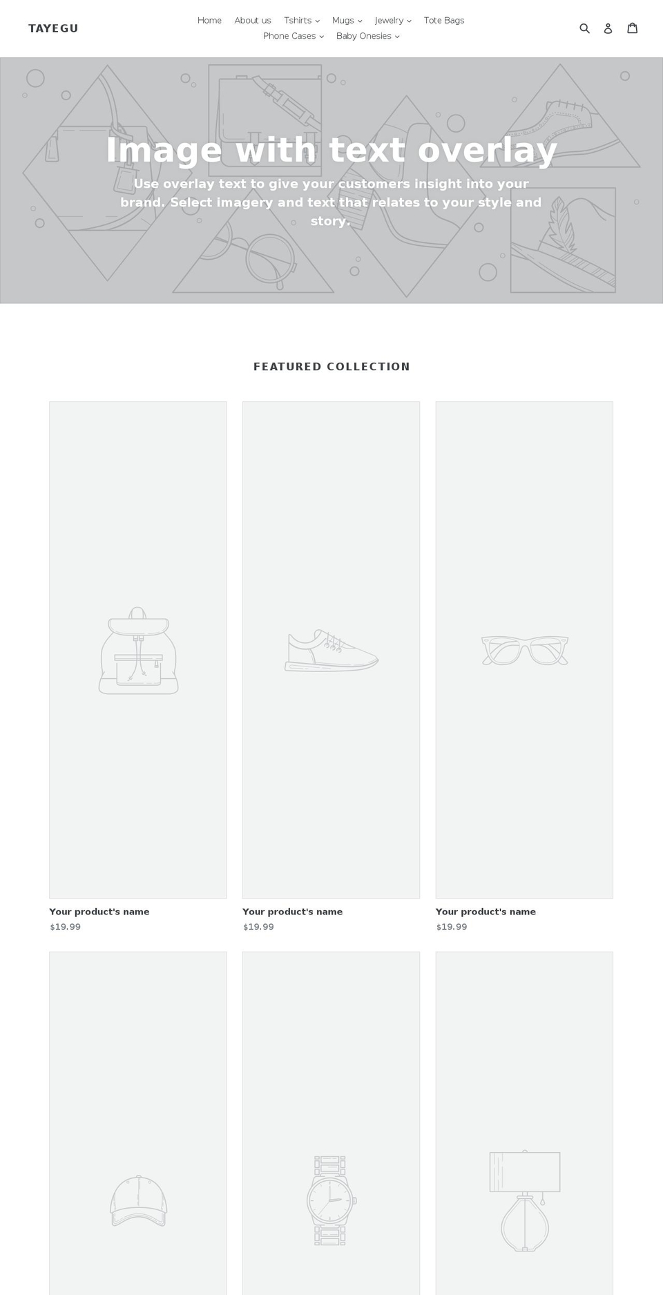 tayegu.com — Shopify storefront screenshot