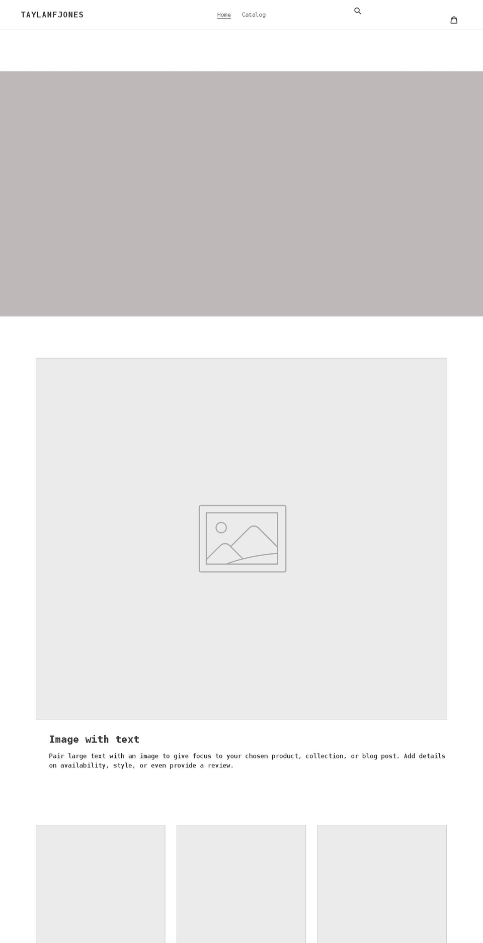 taylamfjones.com shopify website screenshot