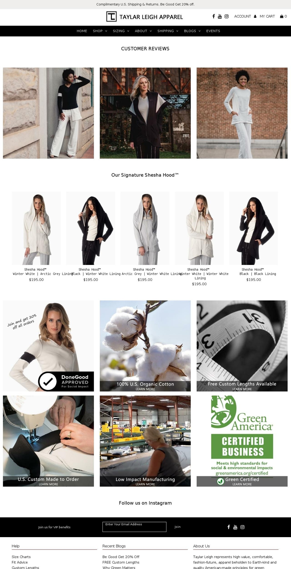 taylarleighapparel.com — Shopify storefront screenshot