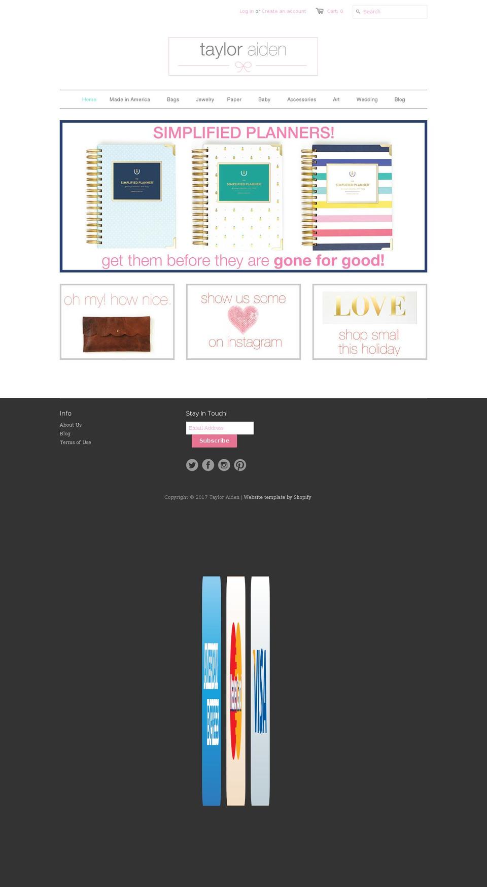 tayloraiden.com shopify website screenshot