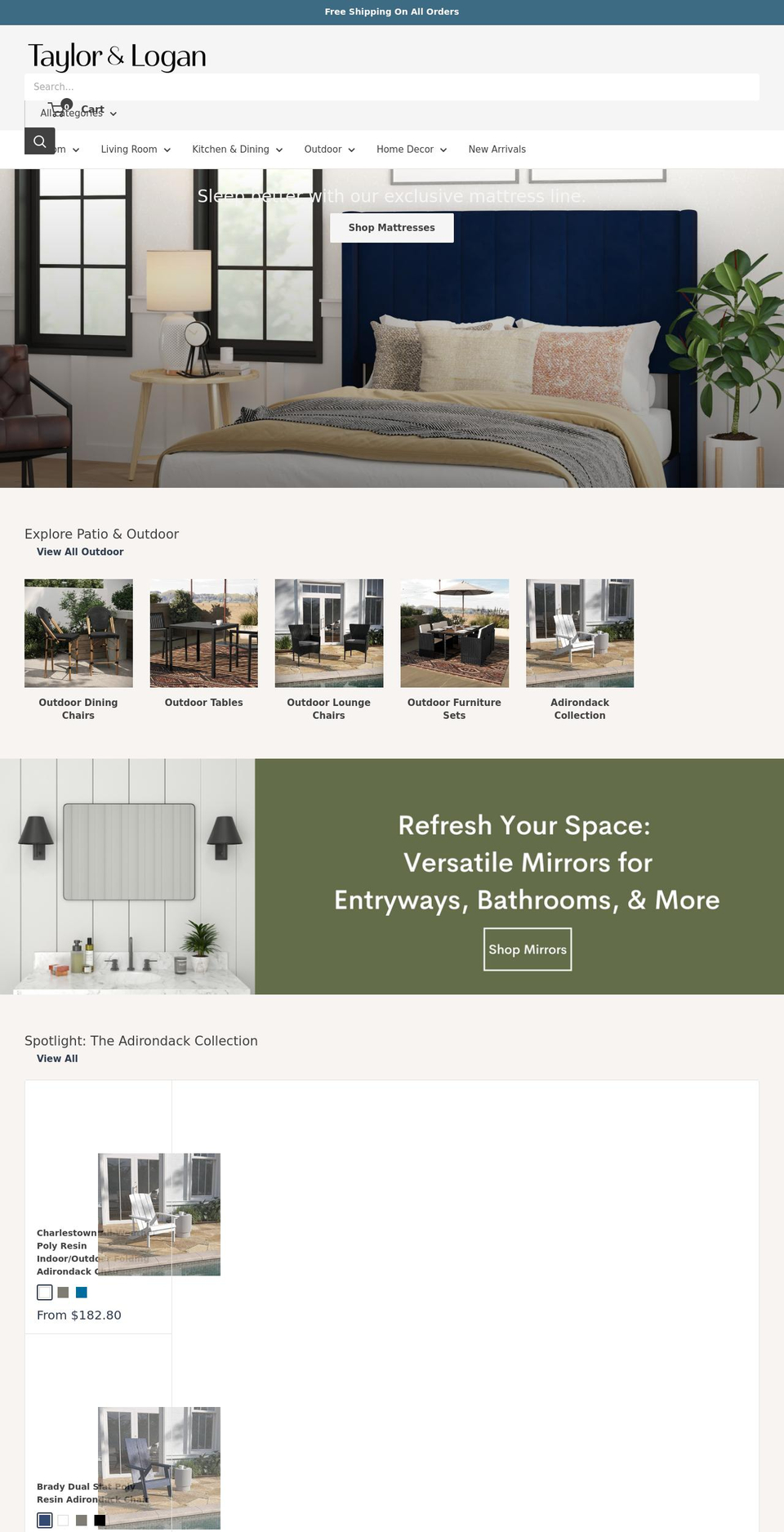 taylorandlogan.com shopify website screenshot