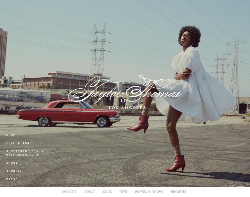 taylorandthomasla.com shopify website screenshot
