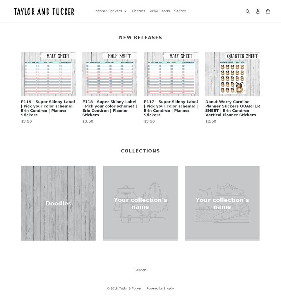 taylorandtucker.com shopify website screenshot