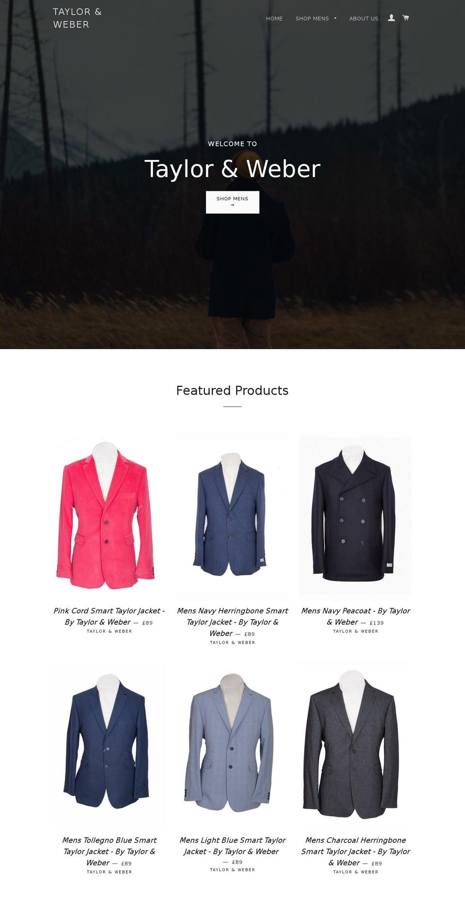 taylorandweber.com shopify website screenshot