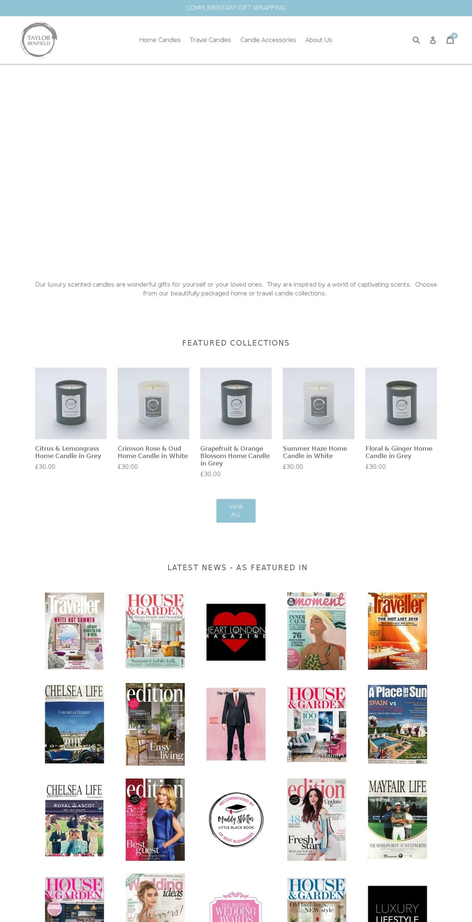 taylorbenfield.com — Shopify storefront screenshot