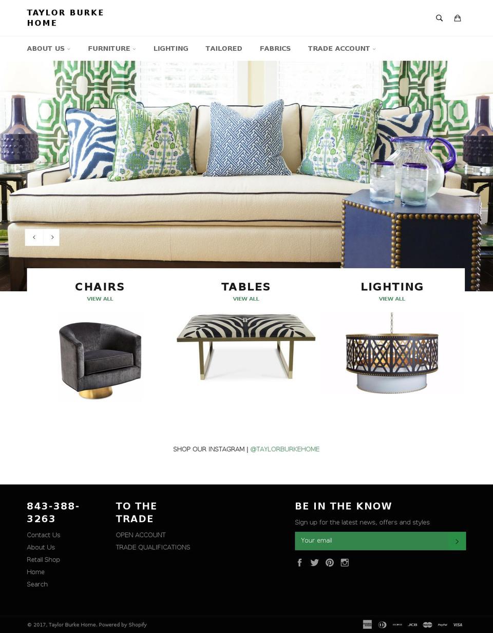 taylorburkehome.com shopify website screenshot