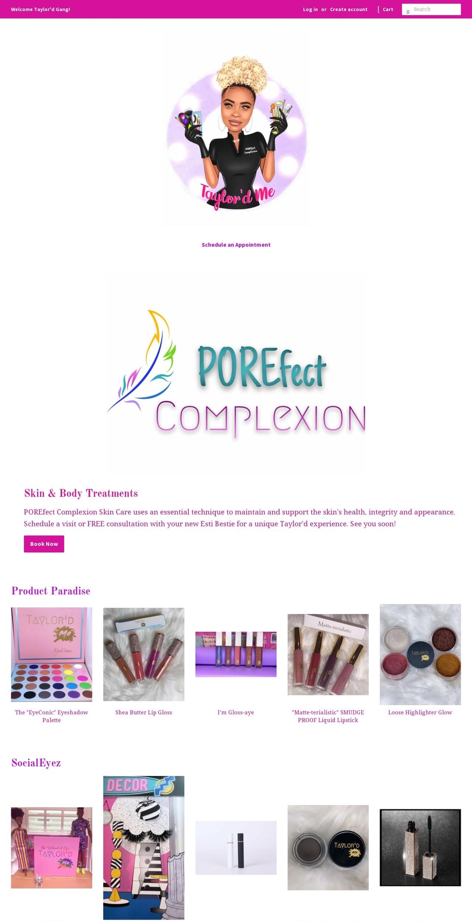 taylordme.com — Shopify storefront screenshot