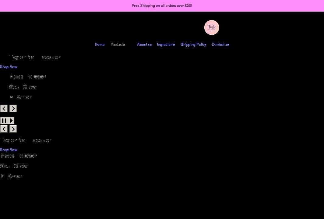taylorlacquer.net shopify website screenshot