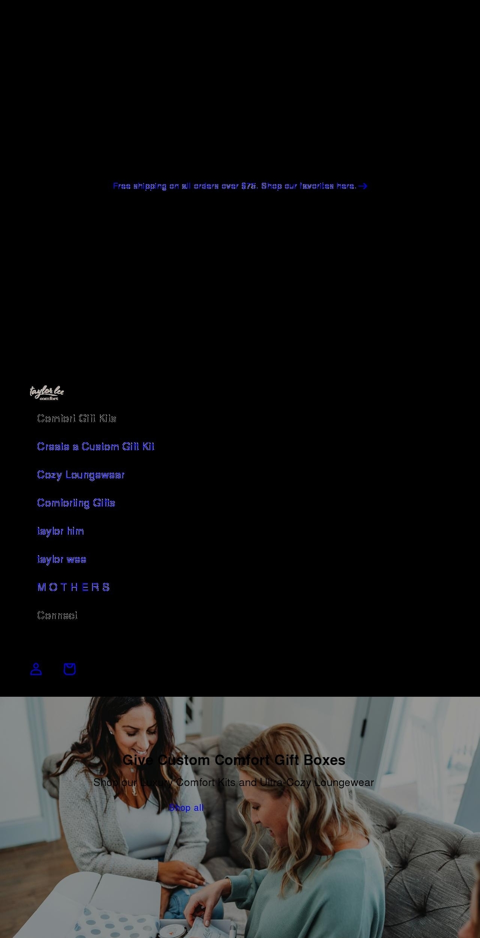 taylorleecomfort.com — Shopify storefront screenshot