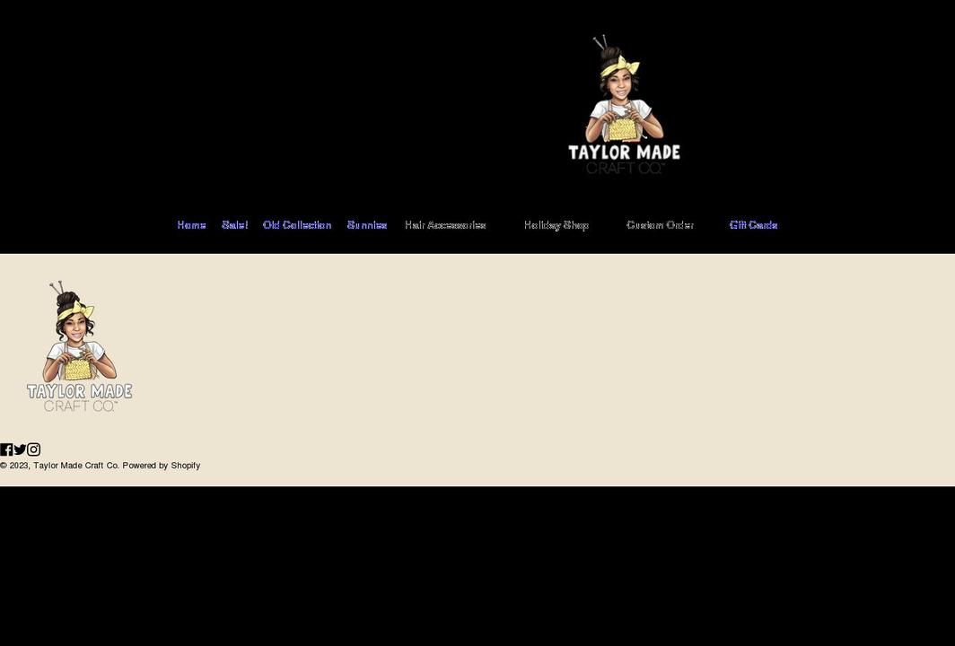 taylormadecraftco.com shopify website screenshot