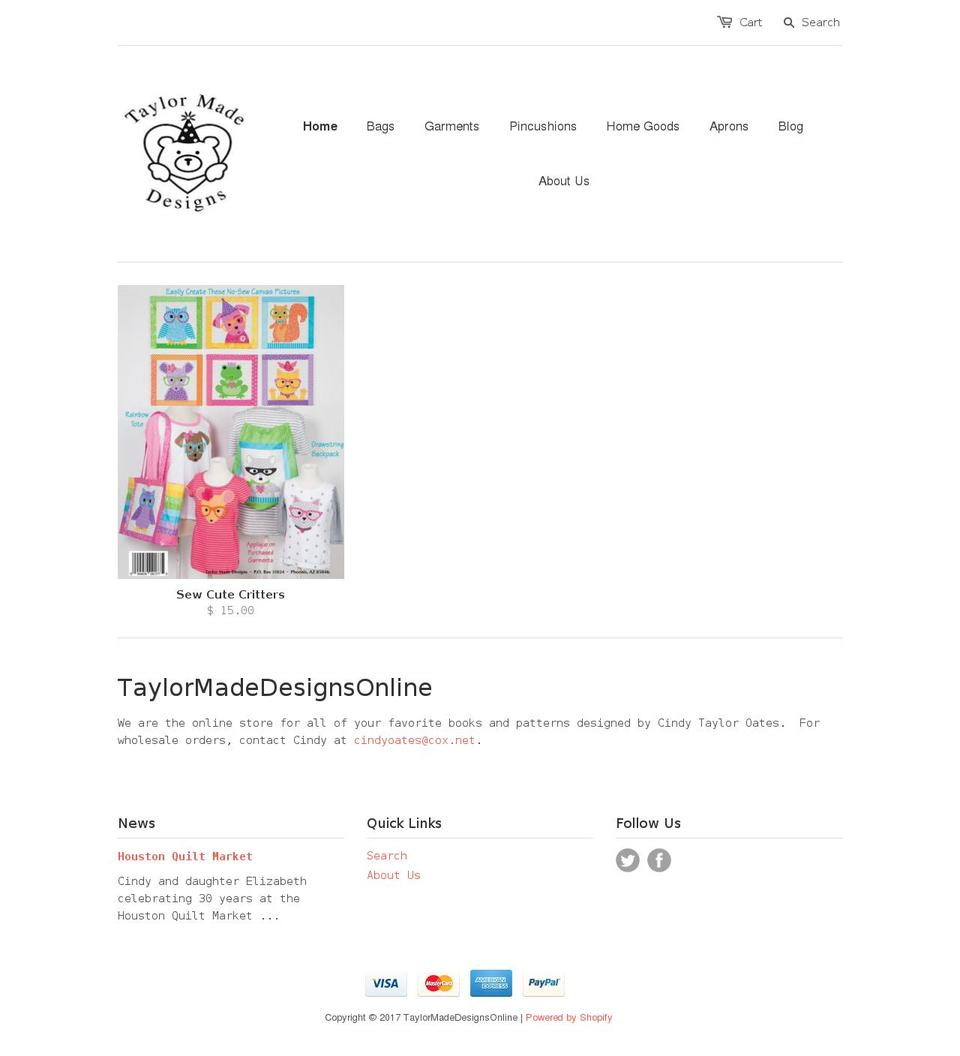 taylormadedesignsonline.com shopify website screenshot