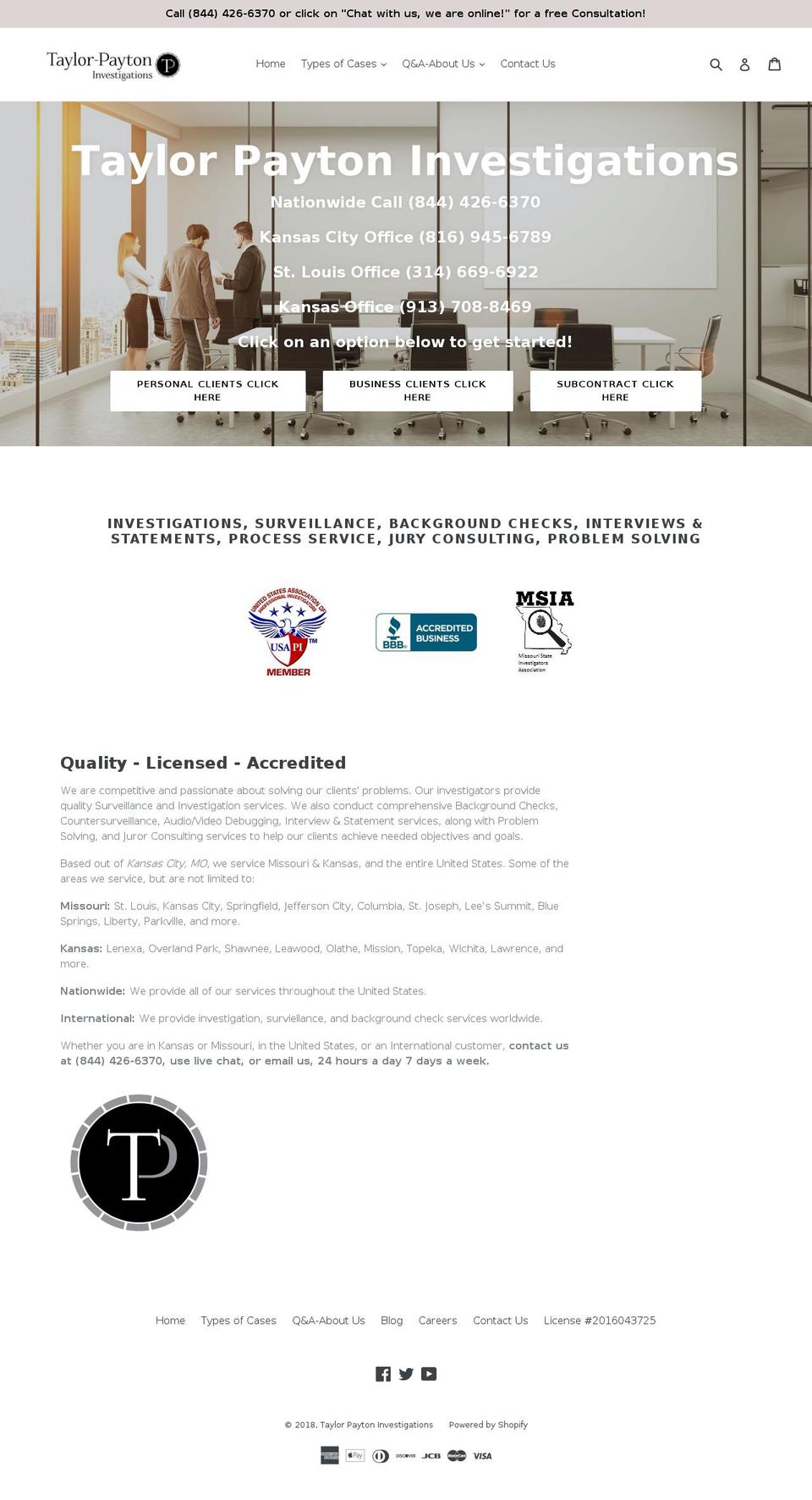 taylorpayton.com shopify website screenshot