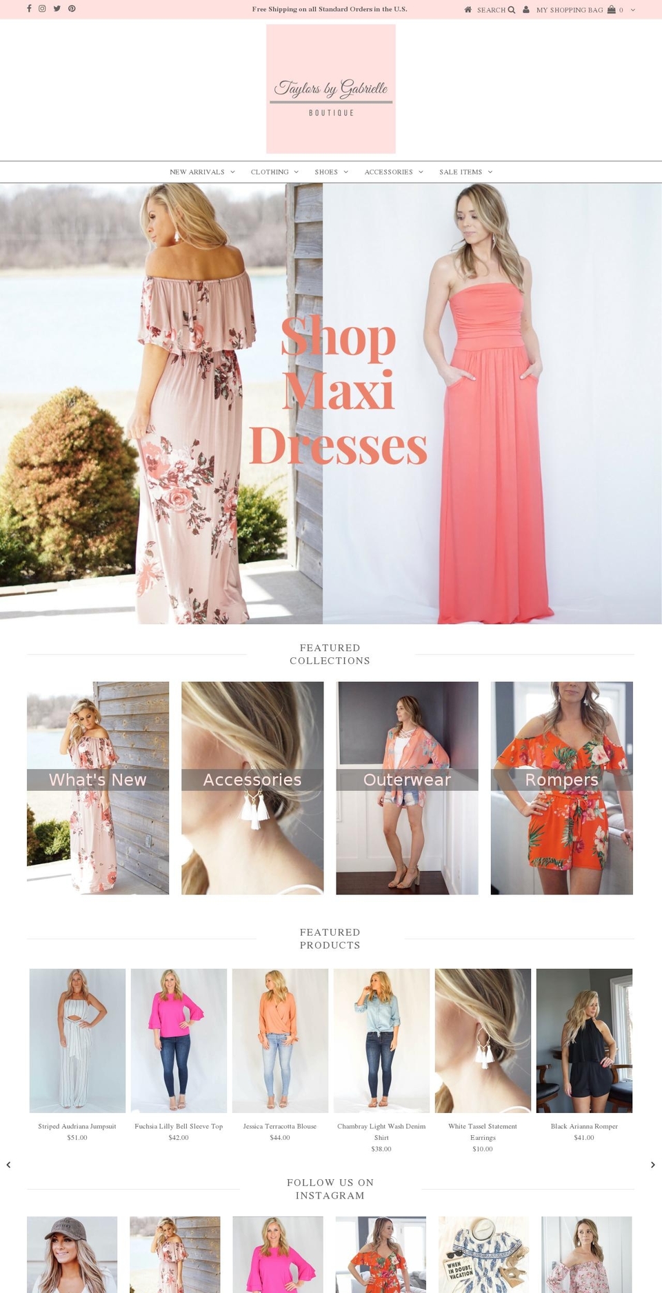 taylorsbygabrielle.com — Shopify storefront screenshot