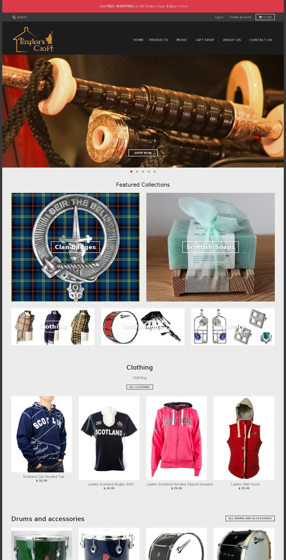 taylorscroft.com shopify website screenshot