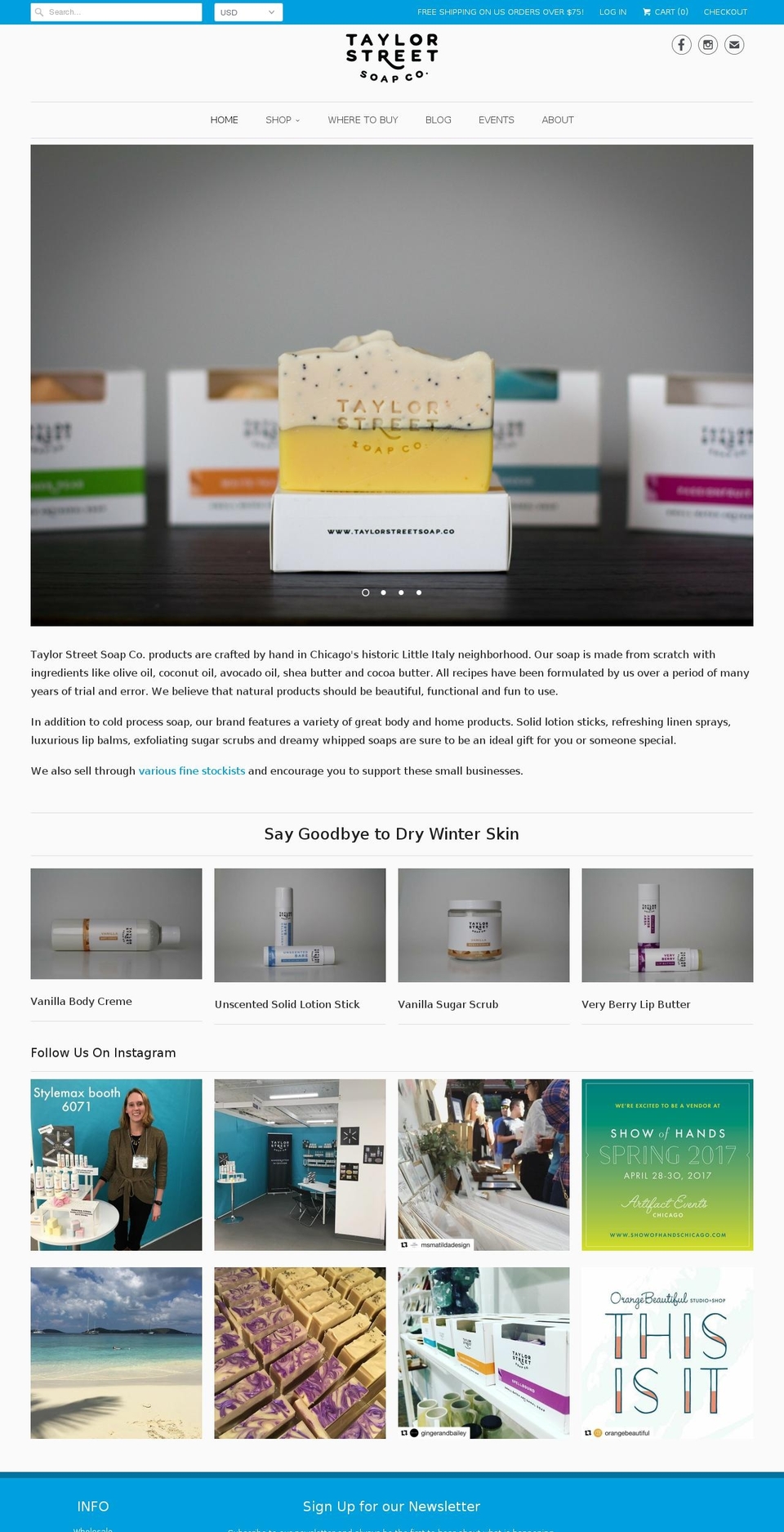 taylorstreetsoap.co shopify website screenshot