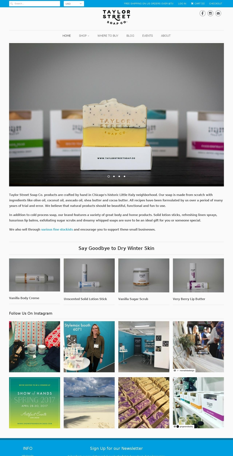 taylorstreetsoap.com shopify website screenshot