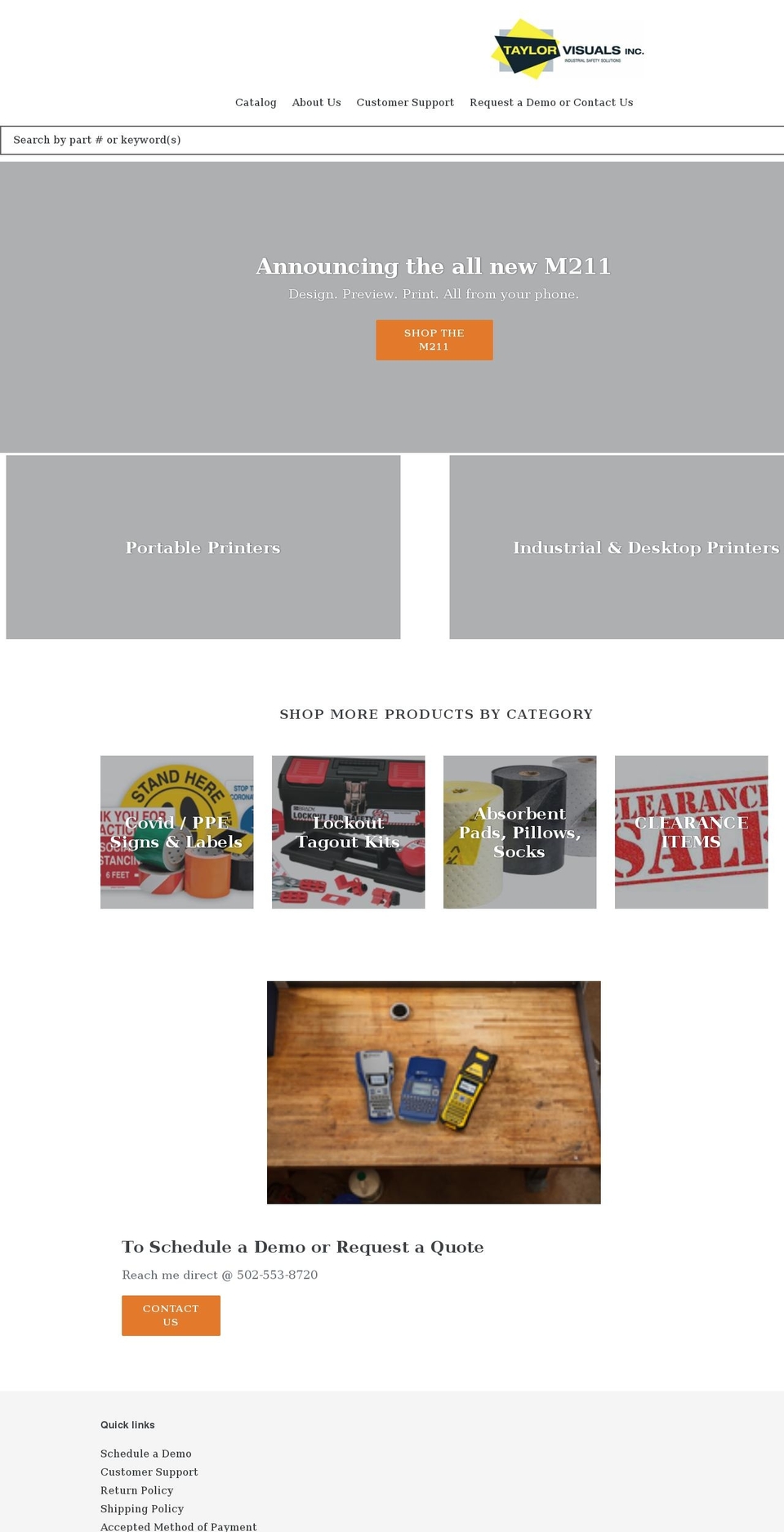 taylorvisuals.com shopify website screenshot