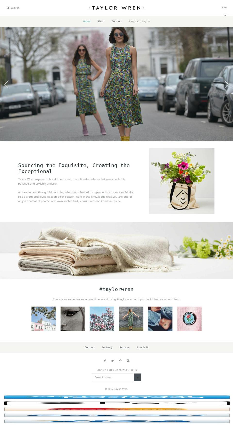 taylorwren.com shopify website screenshot