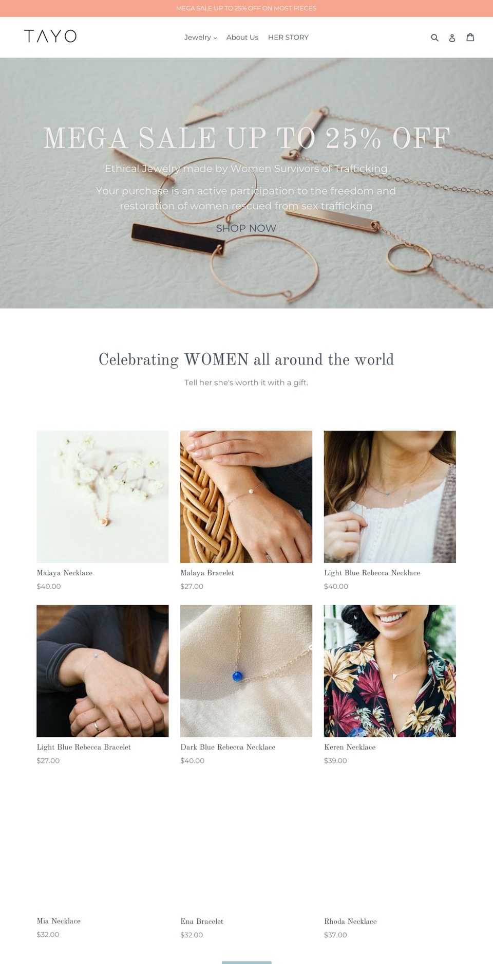 tayocollective.com — Shopify storefront screenshot