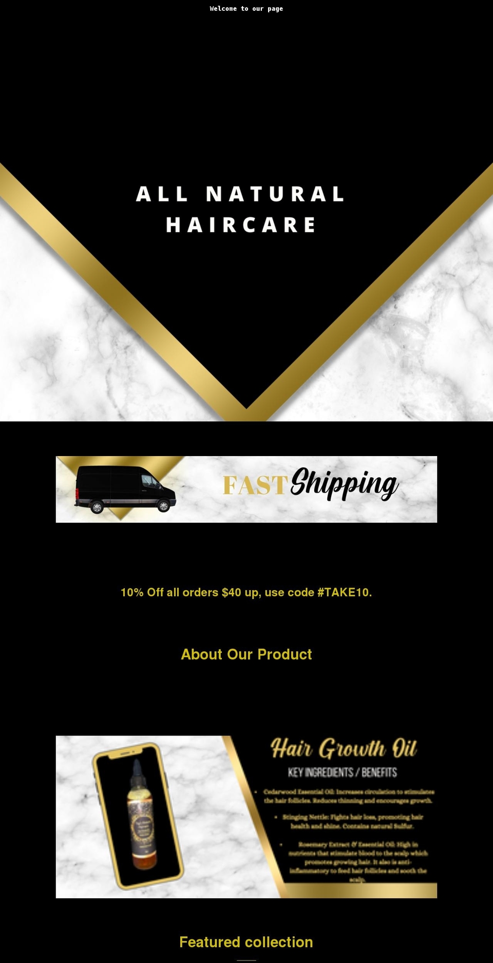 taysnaturalhaircare.com shopify website screenshot