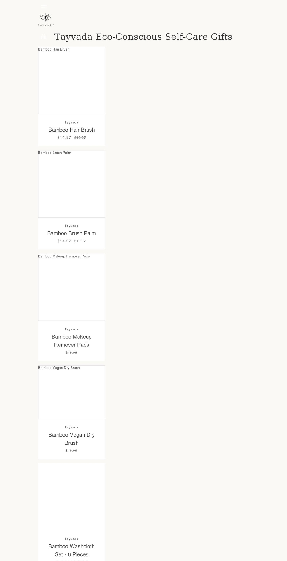 tayvada.com shopify website screenshot