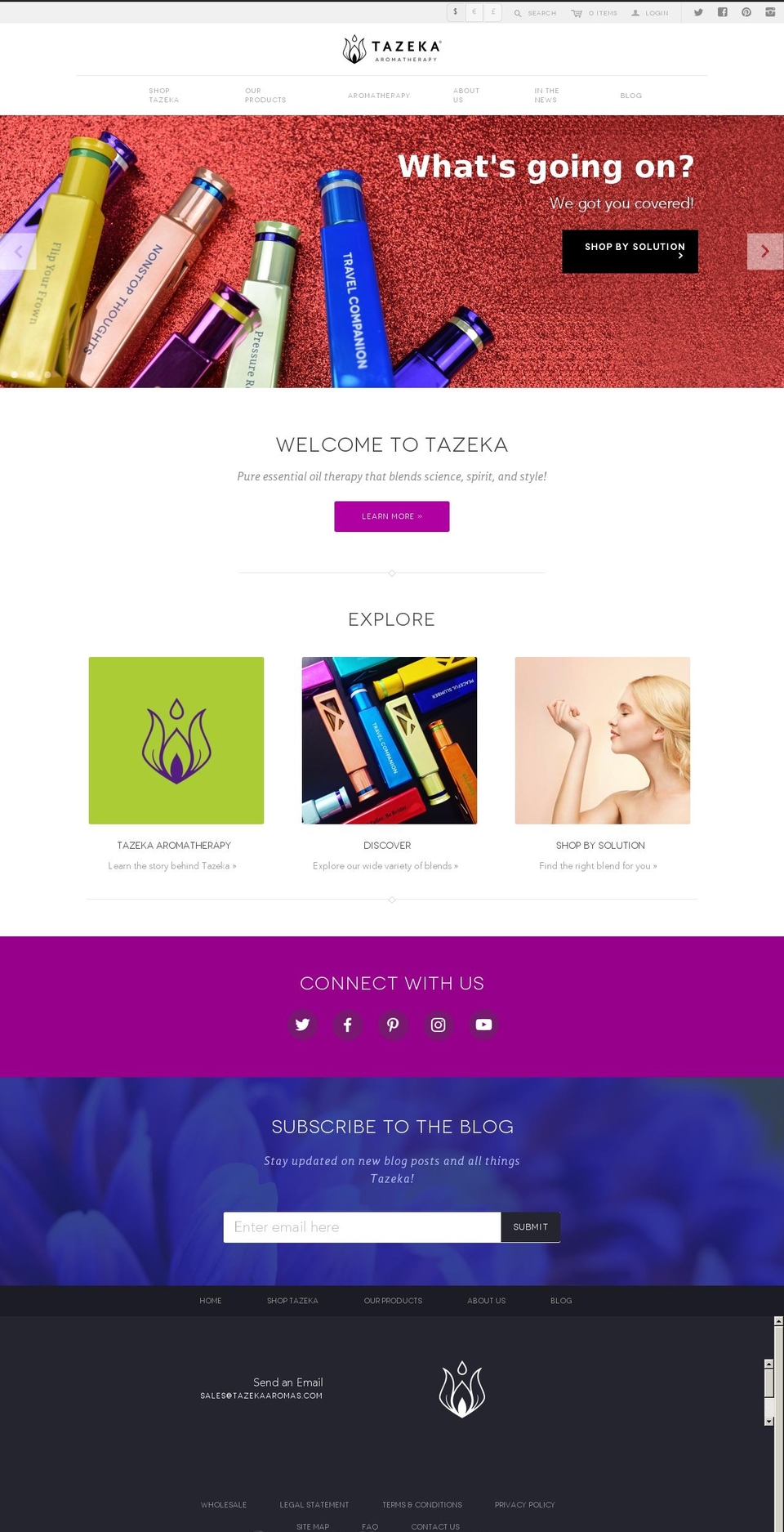 tazekaaromas.com shopify website screenshot