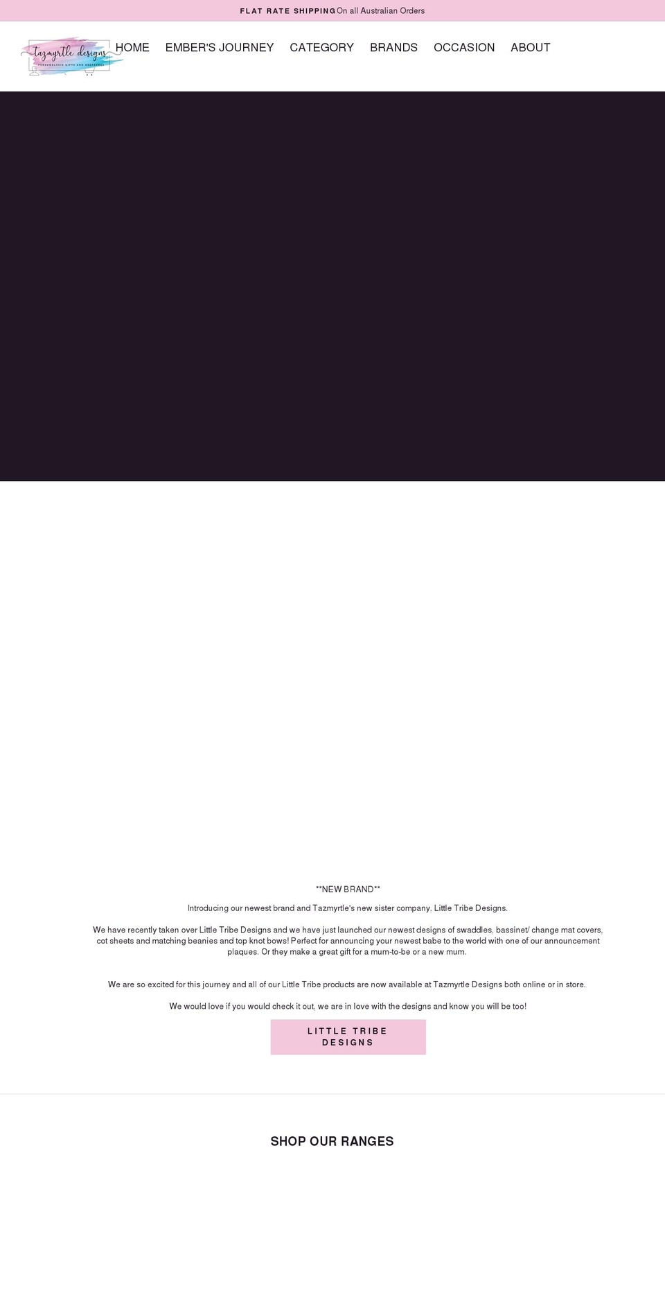 tazmyrtledesigns.com.au shopify website screenshot