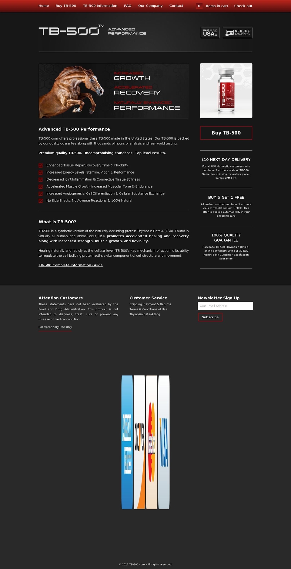 tb-500.com shopify website screenshot