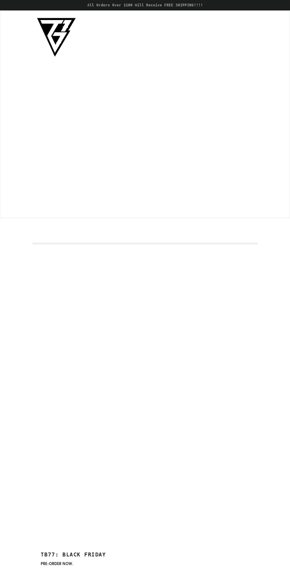 tb77official.com shopify website screenshot