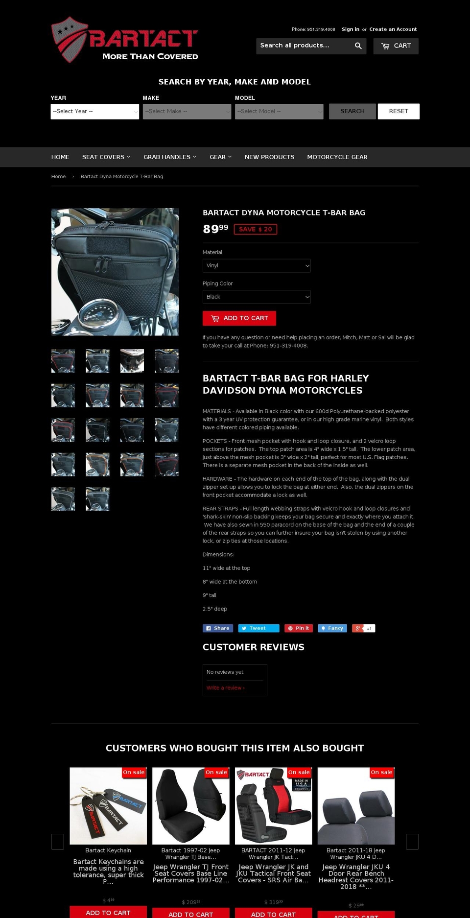 tbargear.com shopify website screenshot