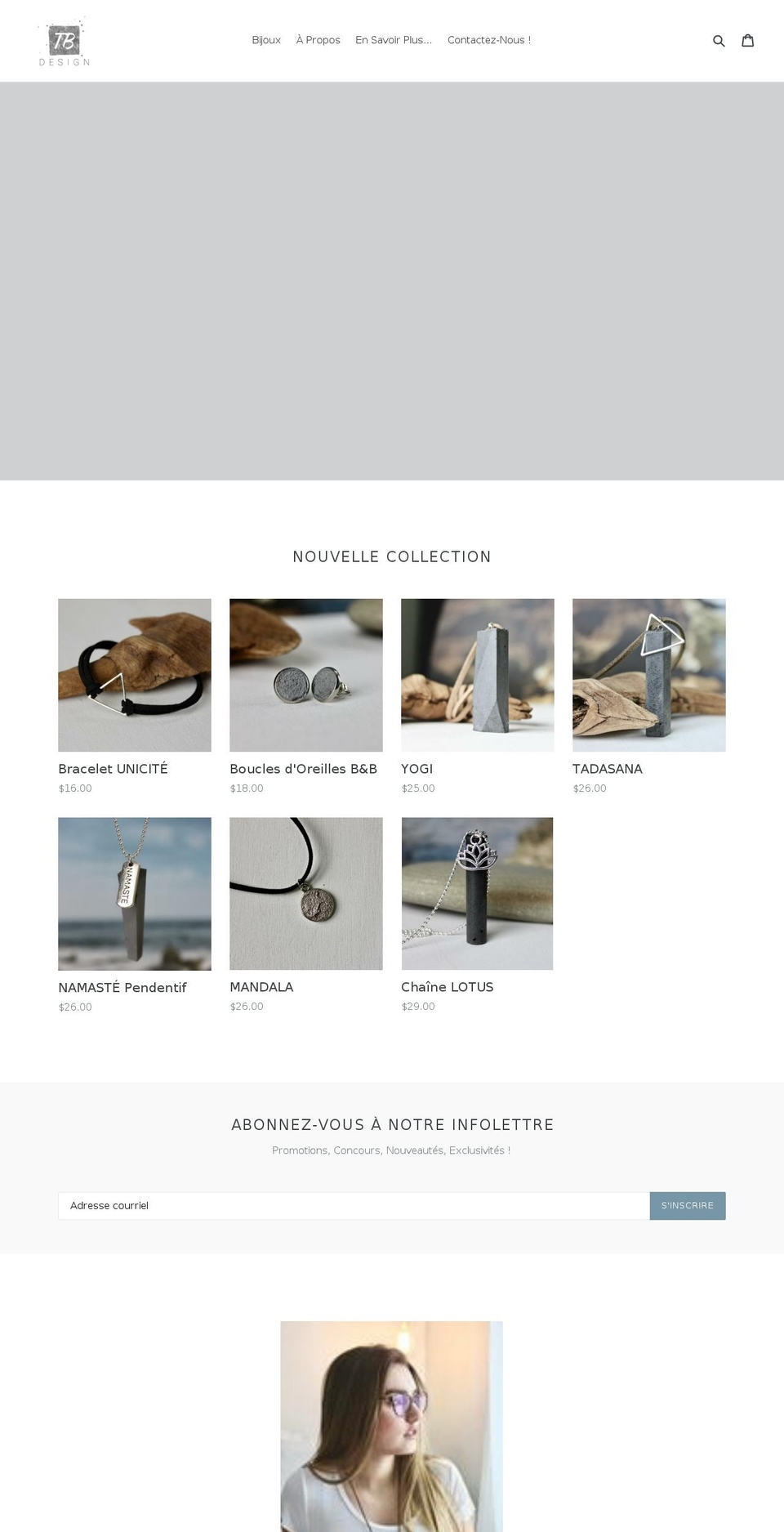 tbdesign.ca shopify website screenshot