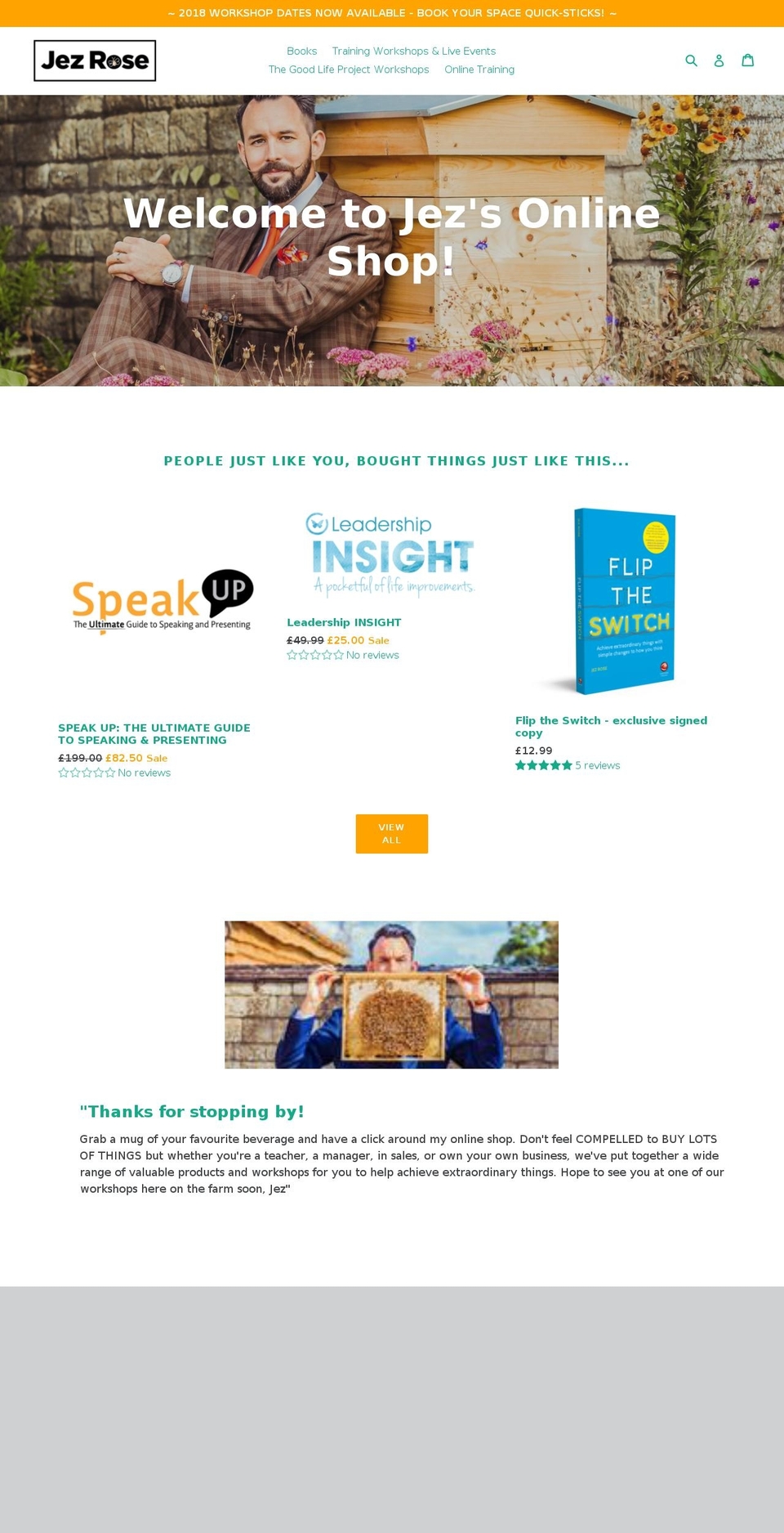 tbeonlinestore.com — Shopify storefront screenshot