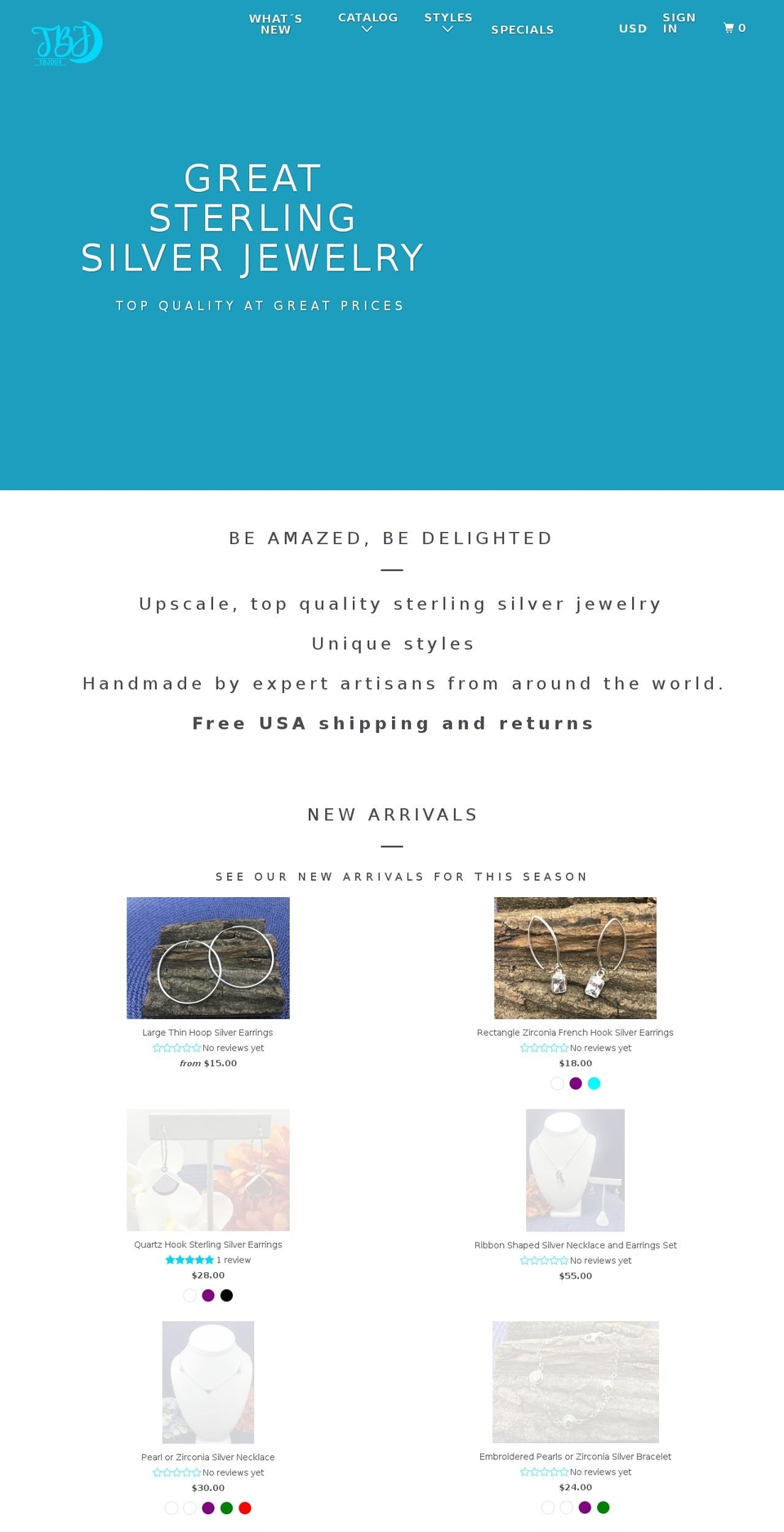 tbjoux.com shopify website screenshot