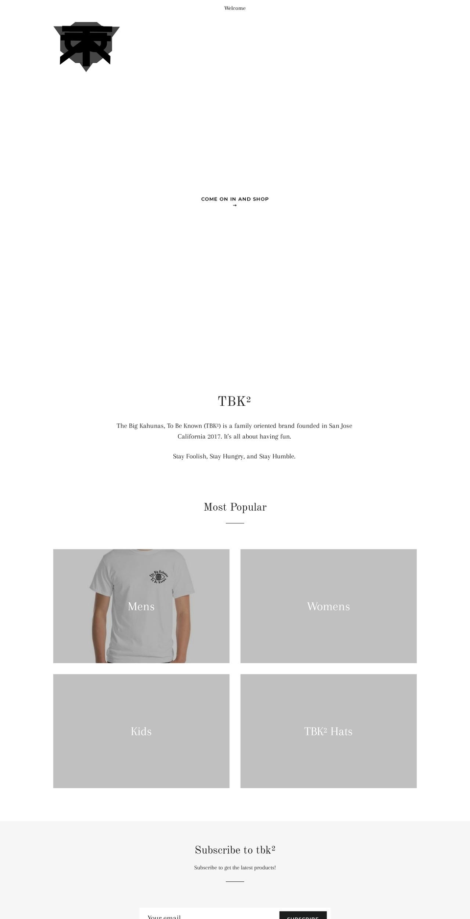 tbktbk.com — Shopify storefront screenshot