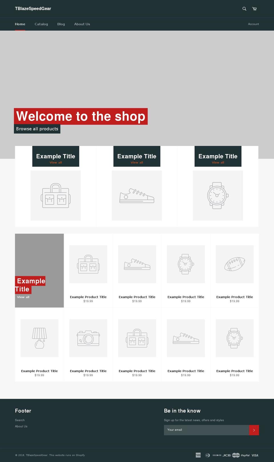 tblazespeedgear.com — Shopify storefront screenshot