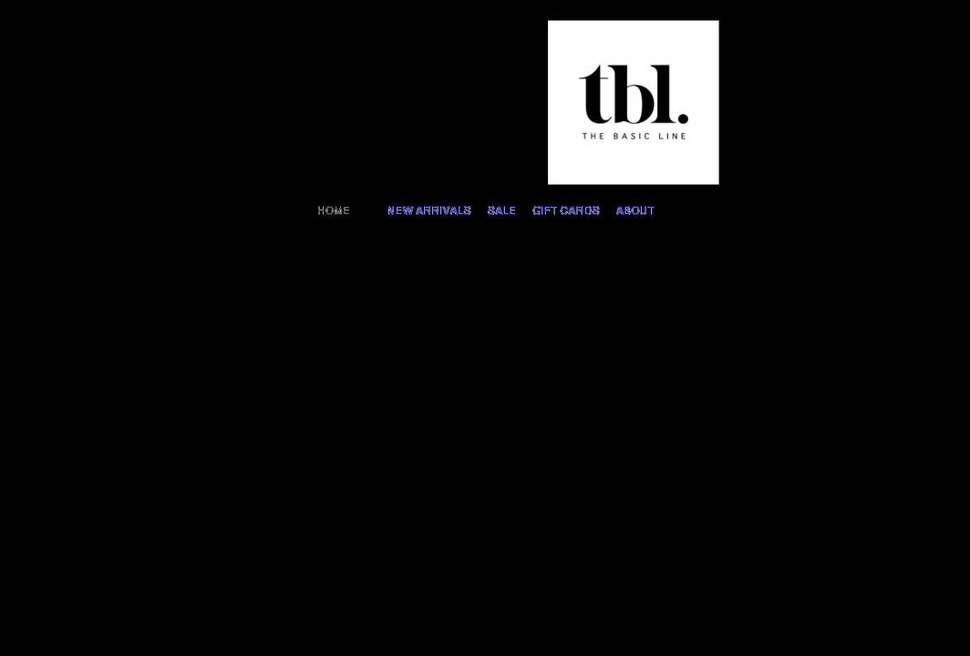 tblthebasicline.com shopify website screenshot